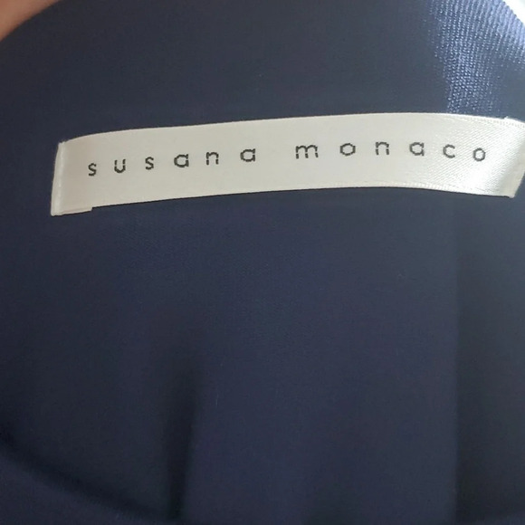 New Without Tags Susana Monaco Size M Blue Skater Dress - Picture 6 of 7